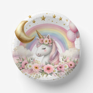 Pastel Unicorn Paper Plate