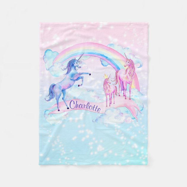 personalized unicorn blanket