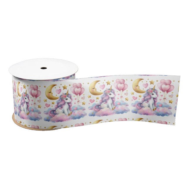 Pastel Unicorn  Satin Ribbon (Spool)