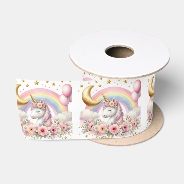Pastel Unicorn  Satin Ribbon (Spool)