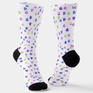 Pastel Valentine Hearts Socks
