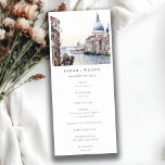 Pastel Venice Italy Canals Wedding Program<br><div class="desc">If you need any further customization please feel free to email me on yellowfebstudio@gmail.com. or message via Zazzle.</div>