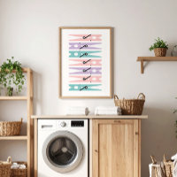 Pastel Vêtements Pins Laverie Salle d'Art Poster