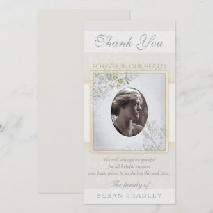 Pastel Vintage Flowers Sympathy Thank you C Card