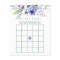 Pastel Violet Floral Bridal Shower Bingo