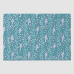 Pastel Wandering Pod of Narwhals Tissue Paper