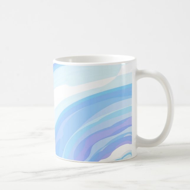 Pastel Wash of Waves Coffee Mug (Right)
