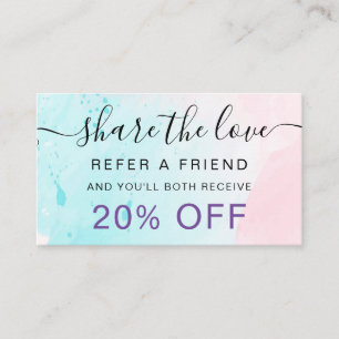 pastel water color colors business card