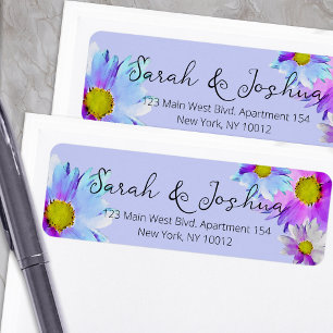Pastel Watercolor Blossoms Mariage Adresse de reto