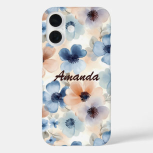 Pastel Watercolor Boho Floral iPhone 16 Case