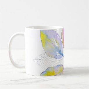 Pastel Watercolor Botanical Leaves Illustration Coffee Mug