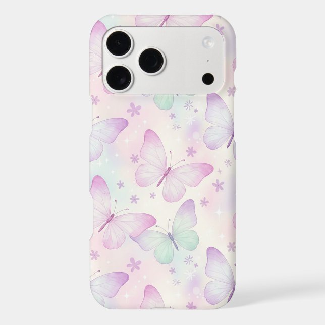 Pastel Watercolor Butterfly & Floral Pattern (Back)