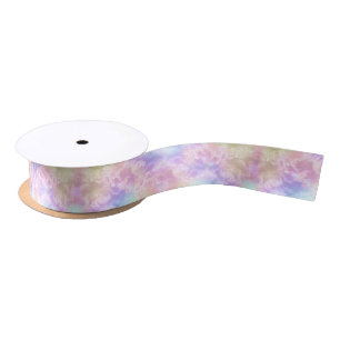Pastel Watercolor Clouds  Satin Ribbon