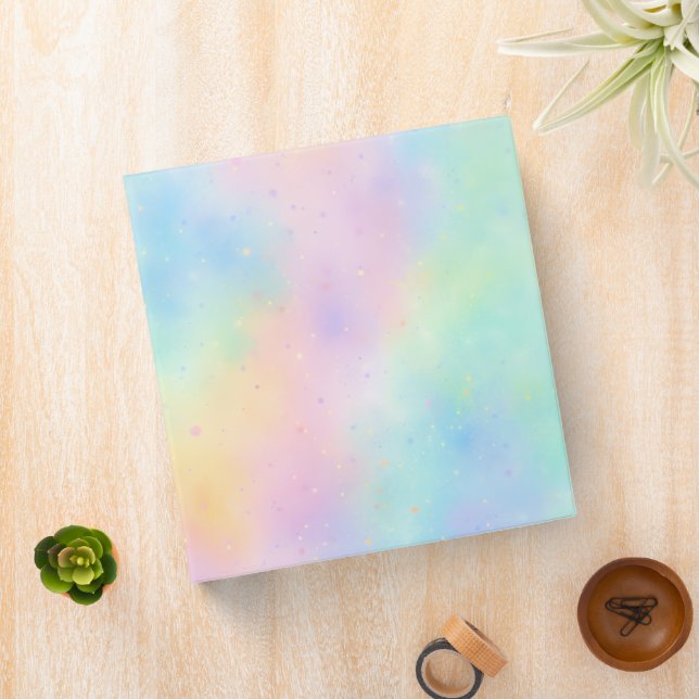 Pastel Watercolor Dream – Soft Rainbow Gradient  Binder (In Situ)