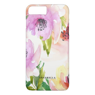 Pastel Watercolor Flowers iPhone 7 Plus Coque