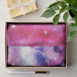 Pastel Watercolor & Galaxy Nebula Abstract Pattern Tissue Paper