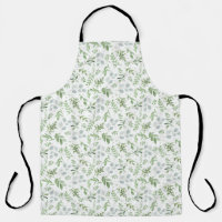 Pastel Watercolor Greenery Leaves Pattern