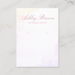 Pastel Watercolor Handmade Jewellery Earring Displ Business Card