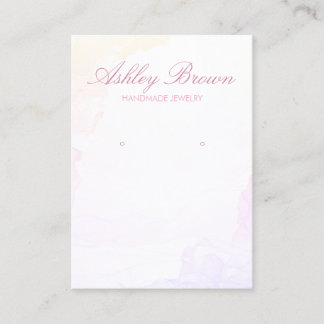 Pastel Watercolor Handmade Jewellery Earring Displ Business Card