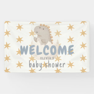 Pastel Watercolor Illustrative Baby Shower Banner