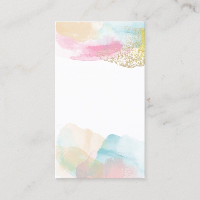 Pastel Watercolor Jewelry Product Backing Cards (Front)