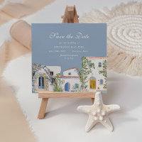 Pastel Watercolor Mediterranean Save The Date