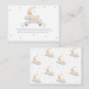 Pastel Watercolor Moon & Stars Books for Baby Enclosure Card