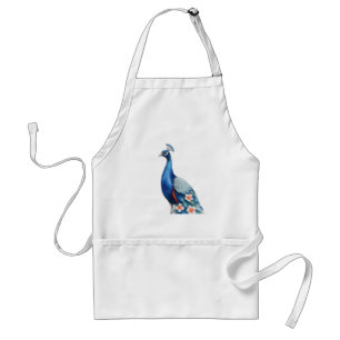 Pastel Watercolor Peacock Art Standard Apron