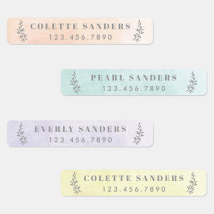 Pastel Watercolor Personalized Name