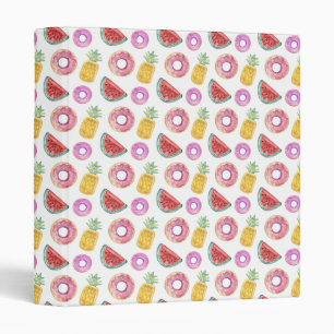 Pastel Watercolor Pool Float Pattern Binder