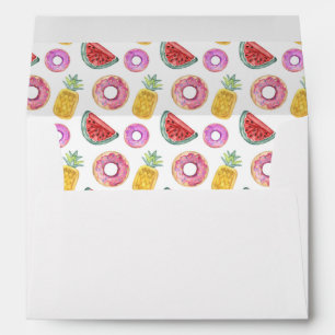 Pastel Watercolor Pool Float Pattern Envelopes