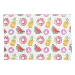 Pastel Watercolor Pool Float Pattern Pillowcase