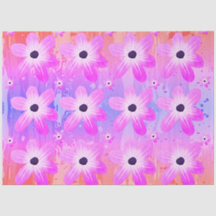 Pastel Watercolor Pretty Pink Flowers  Tissue Paper