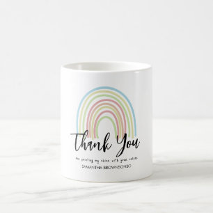Pastel watercolor rainbow teacher coffee mug