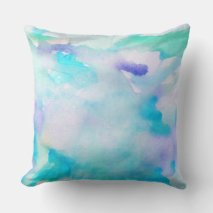PASTEL WATERCOLOR Retro DESIGN Throw Pillow