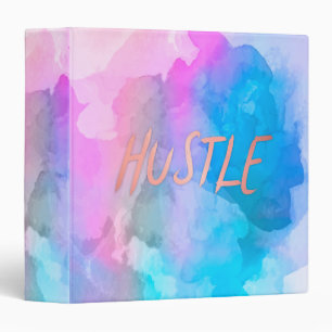Pastel Watercolor Rose Gold Hustle Binder