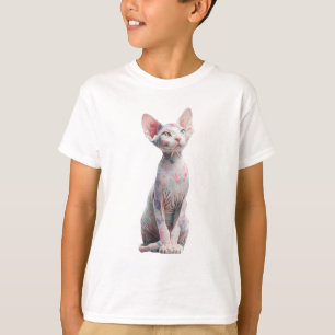 Pastel Watercolor Sphinx Cat Kids T-Shirt