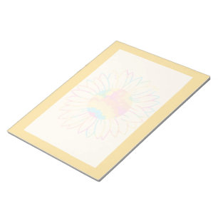Pastel Watercolor Sunflower Design Notepad
