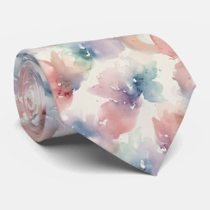Pastel Watercolor Texture Pattern Tie