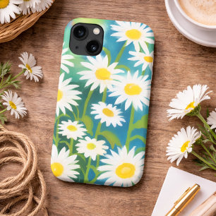 Pastel Watercolor Wild Daisies iPhone 13 Case