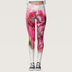 Pastel Watercolour Floral  Leggings