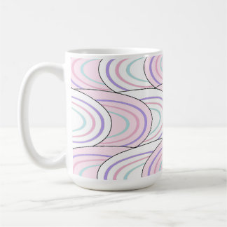 Pastel Wave Abstract Pattern Coffee Mug