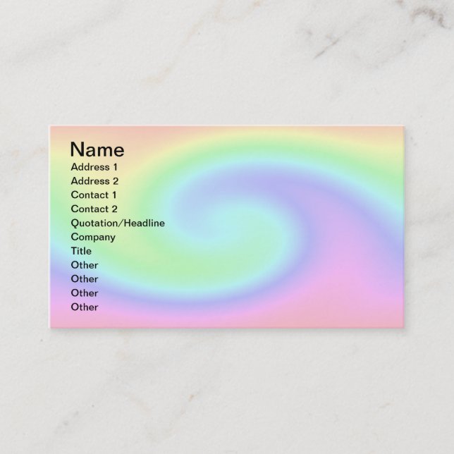 Pastel Wave Business Card (Front)