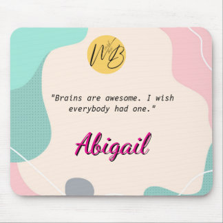  Pastel Wave Personalized Name Office Logo School Mouse Pad
