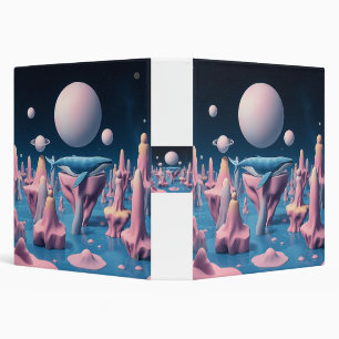 Pastel Whale in Floating Island Dreamscape Binder