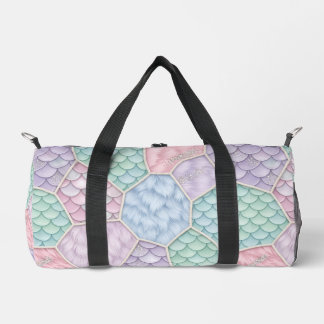 Pastel Whimsical Fairytale Patchwork Monogram Duffle Bag
