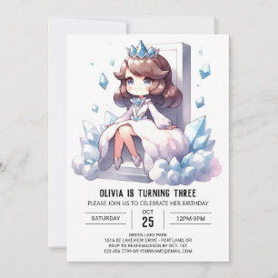 Pastel Whimsical Princess Birthday Invitation