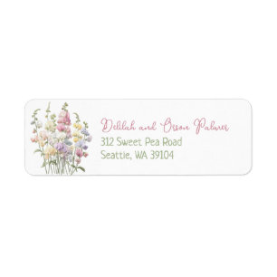 Pastel Whimsical Sweet Pea Flowers Adresse de reto