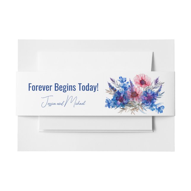 Pastel Whispers Meadow Invitation Belly Band (Front Example)