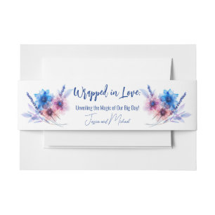 Pastel Whispers Meadow  Invitation Belly Band